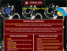 Tablet Screenshot of collider.physics.tamu.edu