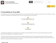 Tablet Screenshot of itaccessibility.tamu.edu