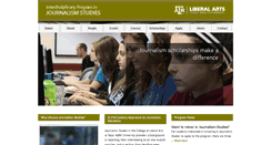 Desktop Screenshot of journalismstudies.tamu.edu
