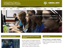 Tablet Screenshot of journalismstudies.tamu.edu