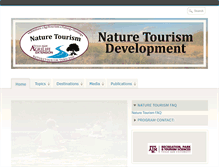 Tablet Screenshot of naturetourism.tamu.edu