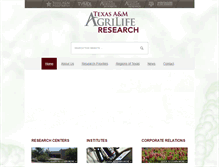 Tablet Screenshot of agriliferesearch.tamu.edu