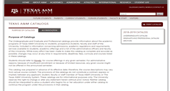 Desktop Screenshot of catalog.tamu.edu