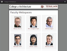 Tablet Screenshot of faculty.arch.tamu.edu