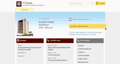 Desktop Screenshot of itforum.tamu.edu