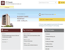 Tablet Screenshot of itforum.tamu.edu