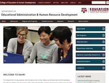 Tablet Screenshot of eahr.tamu.edu