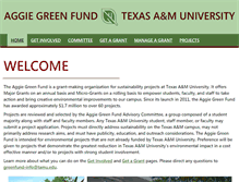 Tablet Screenshot of greenfund.tamu.edu