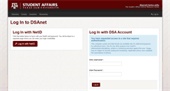 Desktop Screenshot of dsanet.tamu.edu