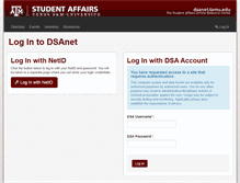 Tablet Screenshot of dsanet.tamu.edu
