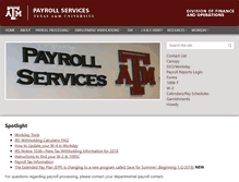 Tablet Screenshot of payroll.tamu.edu