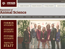 Tablet Screenshot of animalscience.tamu.edu