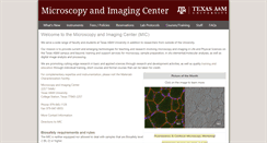 Desktop Screenshot of microscopy.tamu.edu