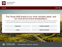Tablet Screenshot of brandguide.tamu.edu