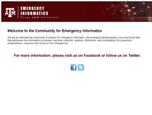 Tablet Screenshot of c-emergencyinformatics.tamu.edu