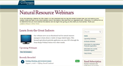 Desktop Screenshot of naturalresourcewebinars.tamu.edu