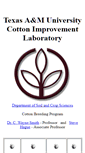 Mobile Screenshot of cottonimprovementlab.tamu.edu