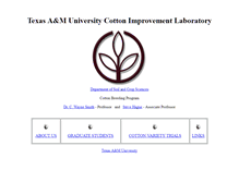 Tablet Screenshot of cottonimprovementlab.tamu.edu