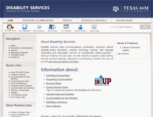 Tablet Screenshot of disability.tamu.edu