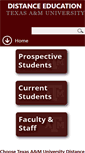 Mobile Screenshot of distance.tamu.edu