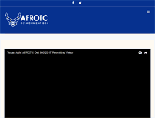 Tablet Screenshot of afrotc.tamu.edu