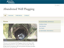 Tablet Screenshot of abandonedwell.tamu.edu