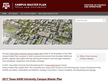 Tablet Screenshot of campusplan.tamu.edu