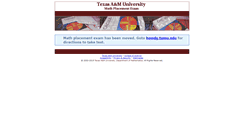 Desktop Screenshot of mathplacement.tamu.edu