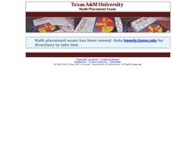Tablet Screenshot of mathplacement.tamu.edu