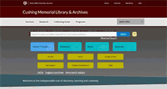 Desktop Screenshot of cushing.library.tamu.edu