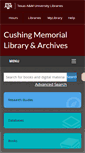Mobile Screenshot of cushing.library.tamu.edu