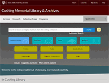 Tablet Screenshot of cushing.library.tamu.edu