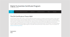 Desktop Screenshot of dhcertificate.tamu.edu