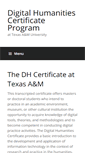 Mobile Screenshot of dhcertificate.tamu.edu