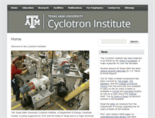 Tablet Screenshot of cyclotron.tamu.edu