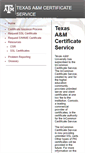 Mobile Screenshot of cert.tamu.edu