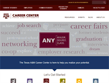 Tablet Screenshot of careercenter.tamu.edu